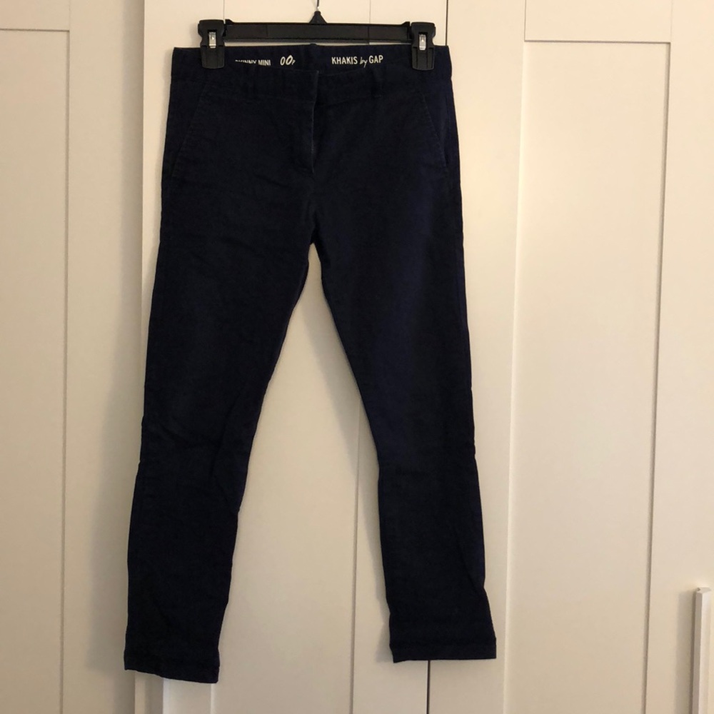 Lot of 2 Gap Skinny Mini Khakis, Navy and Grey